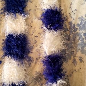 Eyelash crocheted neck boa